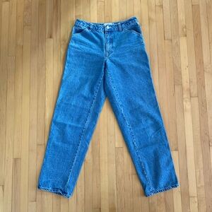 Women’s Straight Leg Medium Wash Denim Carpenter Jeans